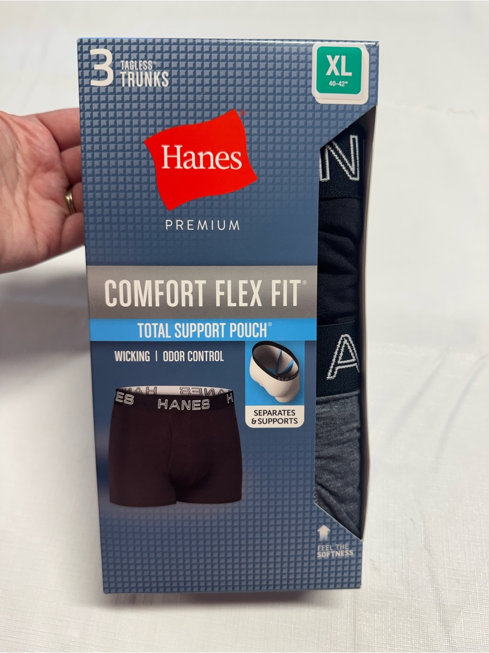 XL Hanes men’s tagless trunks waist 40-42